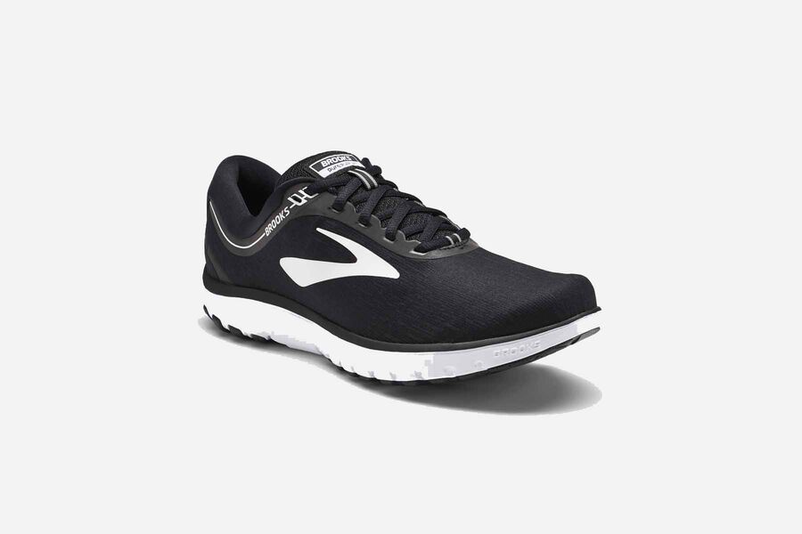 Pureflow 7 Road Brooks Running Shoes NZ Womens - Black/White - KRZUAT-068